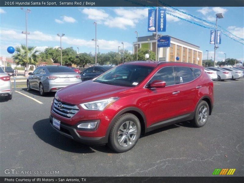 Serrano Red / Beige 2016 Hyundai Santa Fe Sport