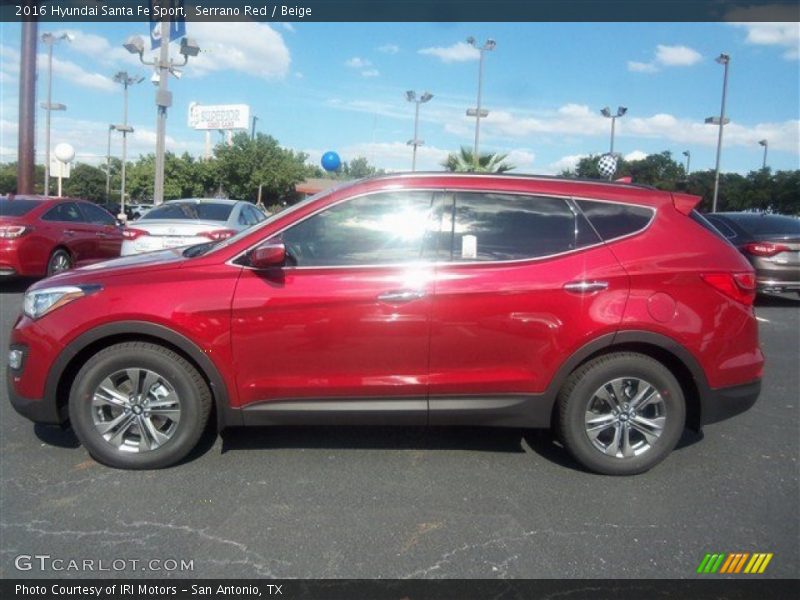 Serrano Red / Beige 2016 Hyundai Santa Fe Sport