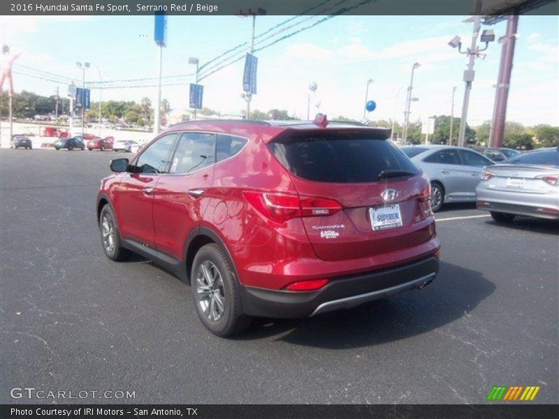 Serrano Red / Beige 2016 Hyundai Santa Fe Sport