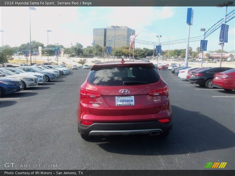 Serrano Red / Beige 2016 Hyundai Santa Fe Sport