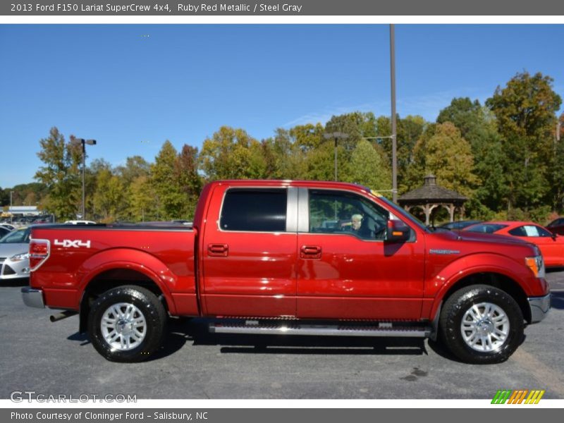 Ruby Red Metallic / Steel Gray 2013 Ford F150 Lariat SuperCrew 4x4