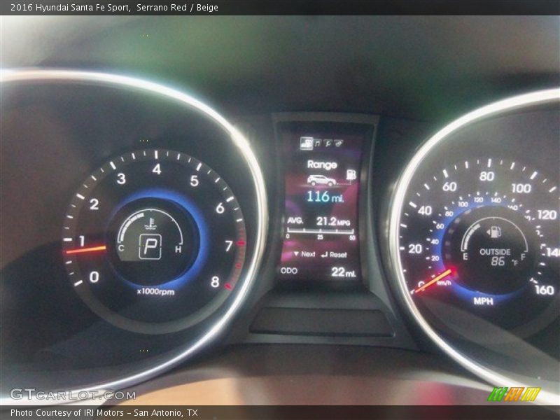 Serrano Red / Beige 2016 Hyundai Santa Fe Sport