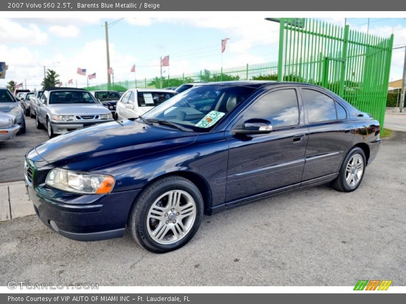 Barents Blue Metallic / Beige 2007 Volvo S60 2.5T