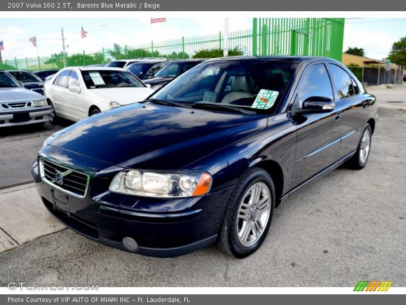 Barents Blue Metallic / Beige 2007 Volvo S60 2.5T