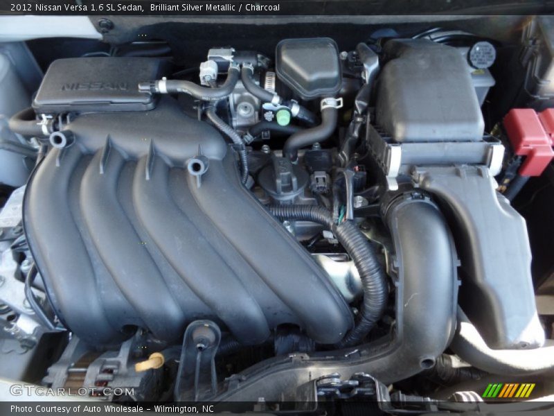 Brilliant Silver Metallic / Charcoal 2012 Nissan Versa 1.6 SL Sedan