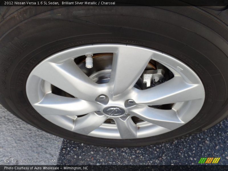 Brilliant Silver Metallic / Charcoal 2012 Nissan Versa 1.6 SL Sedan