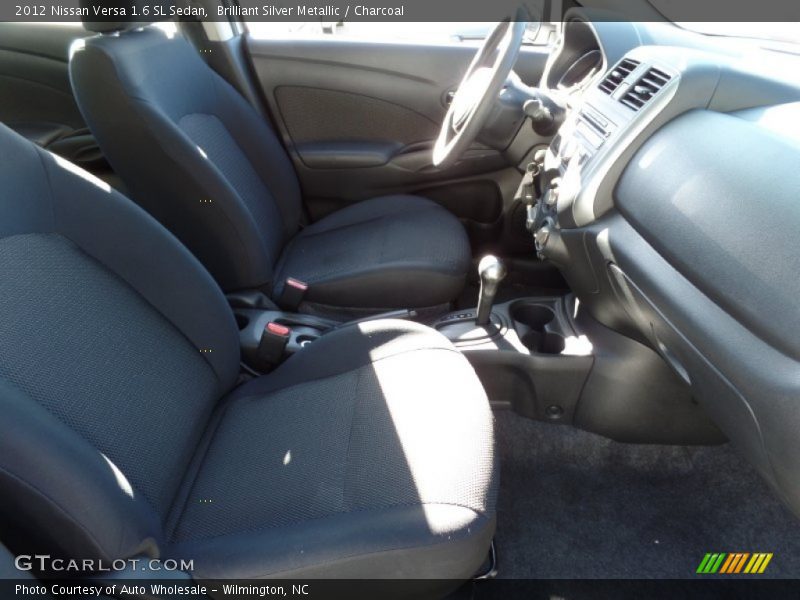 Brilliant Silver Metallic / Charcoal 2012 Nissan Versa 1.6 SL Sedan