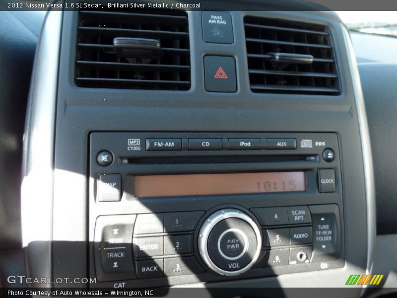 Brilliant Silver Metallic / Charcoal 2012 Nissan Versa 1.6 SL Sedan