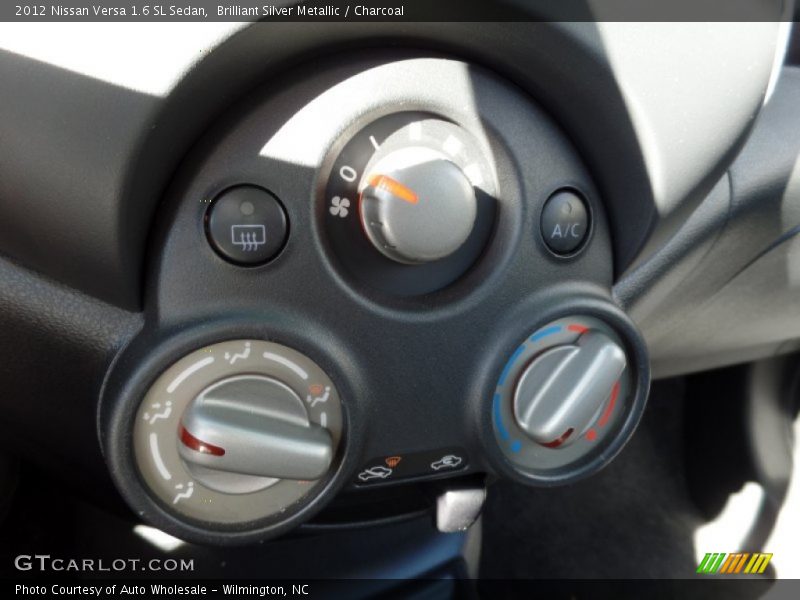 Brilliant Silver Metallic / Charcoal 2012 Nissan Versa 1.6 SL Sedan