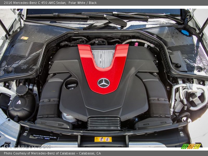 Polar White / Black 2016 Mercedes-Benz C 450 AMG Sedan