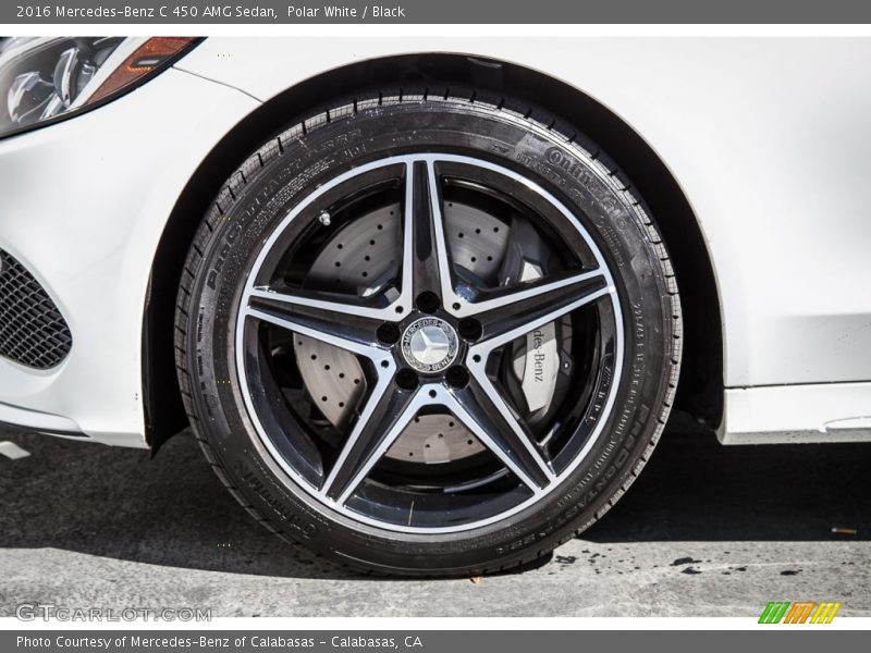 Polar White / Black 2016 Mercedes-Benz C 450 AMG Sedan