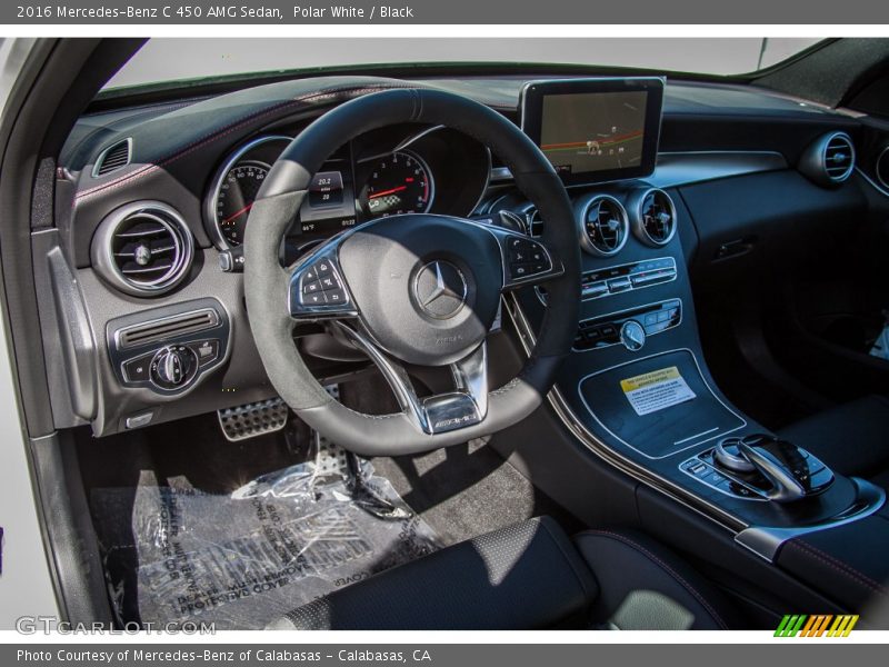 Polar White / Black 2016 Mercedes-Benz C 450 AMG Sedan