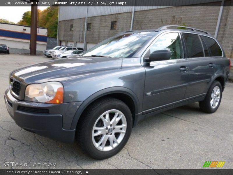 Titanium Gray Metallic / Taupe/Light Taupe 2005 Volvo XC90 T6 AWD