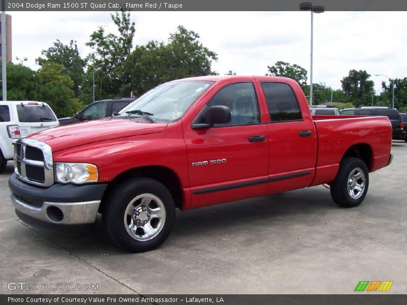 Flame Red / Taupe 2004 Dodge Ram 1500 ST Quad Cab