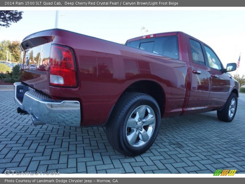 Deep Cherry Red Crystal Pearl / Canyon Brown/Light Frost Beige 2014 Ram 1500 SLT Quad Cab