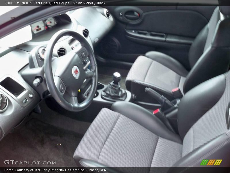 Silver Nickel / Black 2006 Saturn ION Red Line Quad Coupe