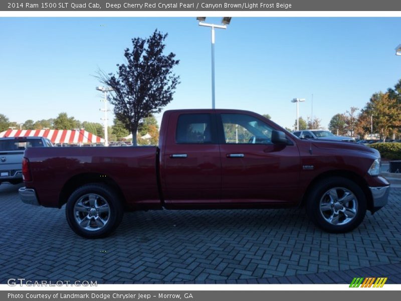Deep Cherry Red Crystal Pearl / Canyon Brown/Light Frost Beige 2014 Ram 1500 SLT Quad Cab