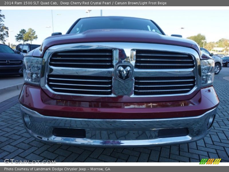 Deep Cherry Red Crystal Pearl / Canyon Brown/Light Frost Beige 2014 Ram 1500 SLT Quad Cab