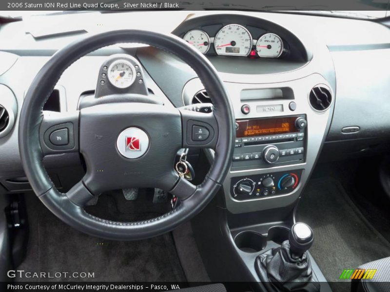Silver Nickel / Black 2006 Saturn ION Red Line Quad Coupe