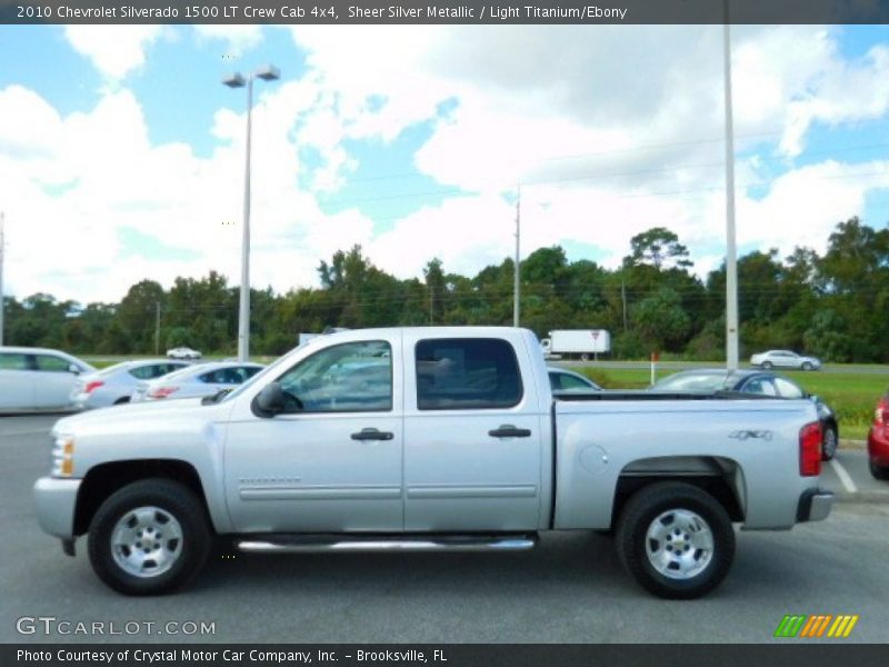 Sheer Silver Metallic / Light Titanium/Ebony 2010 Chevrolet Silverado 1500 LT Crew Cab 4x4