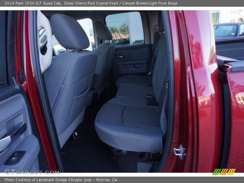 Deep Cherry Red Crystal Pearl / Canyon Brown/Light Frost Beige 2014 Ram 1500 SLT Quad Cab