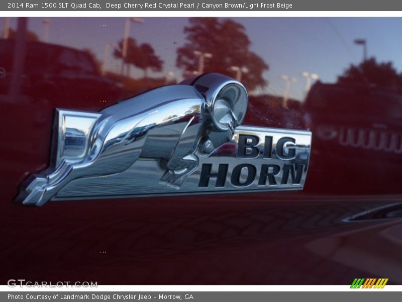 Deep Cherry Red Crystal Pearl / Canyon Brown/Light Frost Beige 2014 Ram 1500 SLT Quad Cab