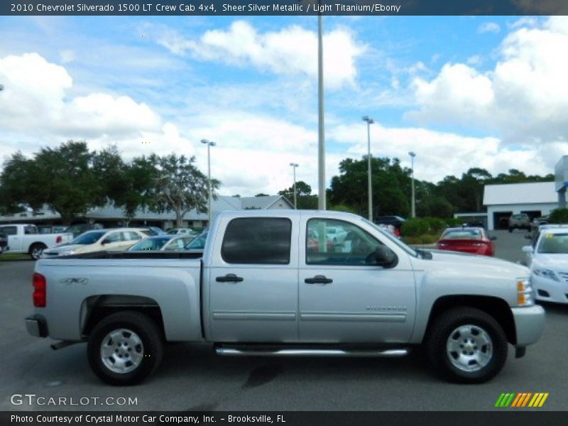 Sheer Silver Metallic / Light Titanium/Ebony 2010 Chevrolet Silverado 1500 LT Crew Cab 4x4