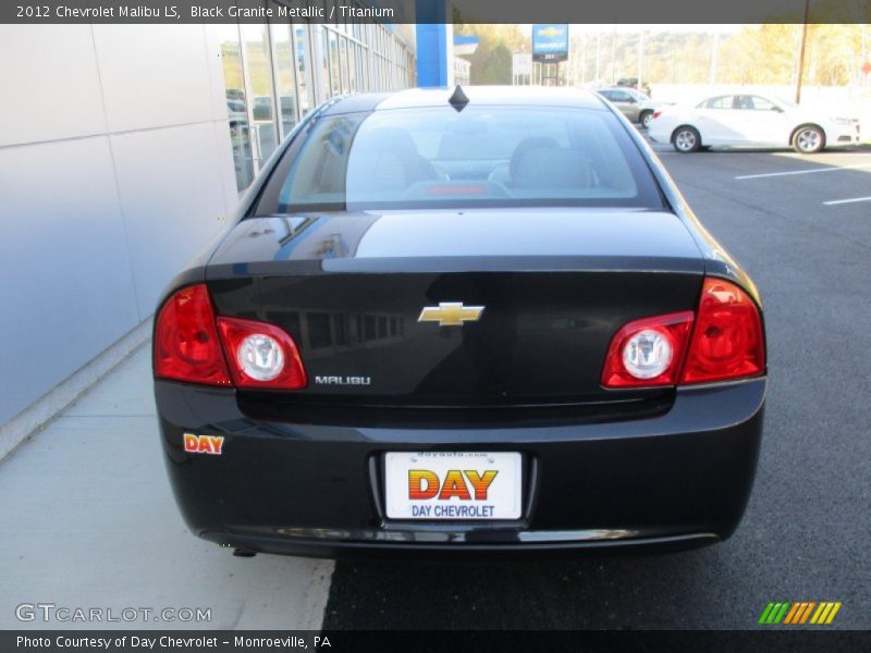 Black Granite Metallic / Titanium 2012 Chevrolet Malibu LS