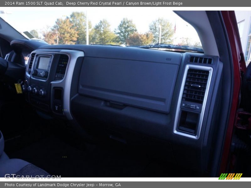 Deep Cherry Red Crystal Pearl / Canyon Brown/Light Frost Beige 2014 Ram 1500 SLT Quad Cab