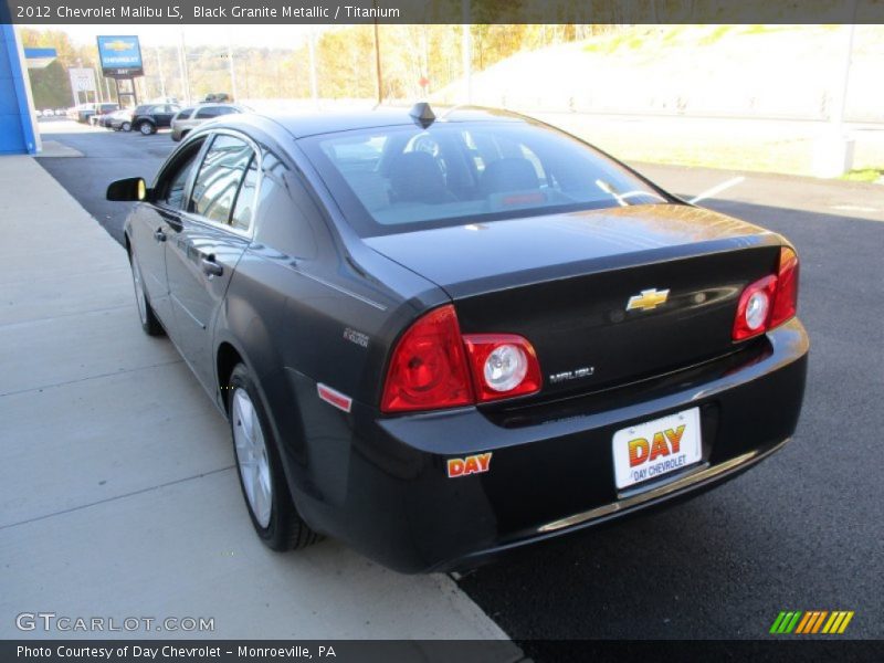Black Granite Metallic / Titanium 2012 Chevrolet Malibu LS
