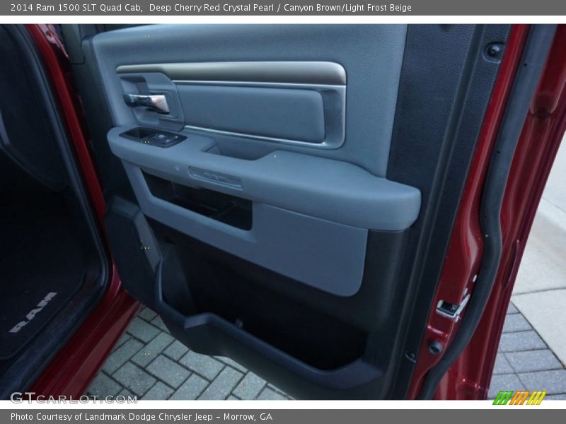 Deep Cherry Red Crystal Pearl / Canyon Brown/Light Frost Beige 2014 Ram 1500 SLT Quad Cab