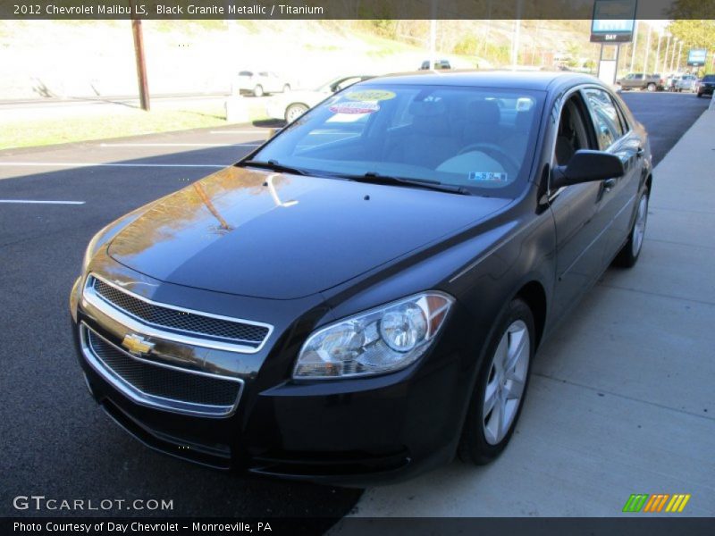 Black Granite Metallic / Titanium 2012 Chevrolet Malibu LS