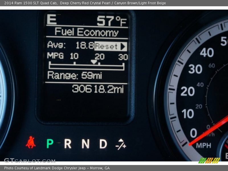 Deep Cherry Red Crystal Pearl / Canyon Brown/Light Frost Beige 2014 Ram 1500 SLT Quad Cab