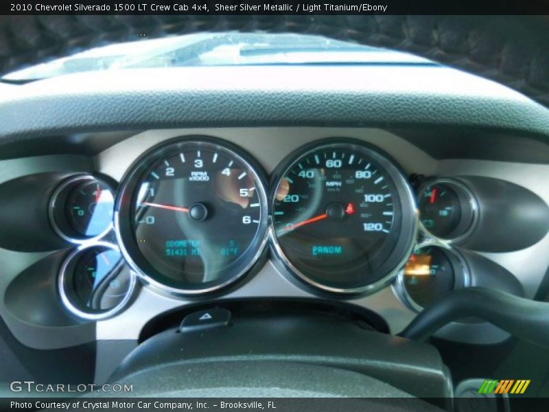 Sheer Silver Metallic / Light Titanium/Ebony 2010 Chevrolet Silverado 1500 LT Crew Cab 4x4