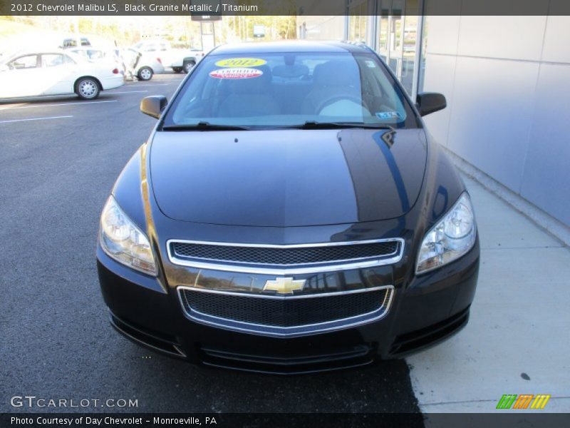 Black Granite Metallic / Titanium 2012 Chevrolet Malibu LS