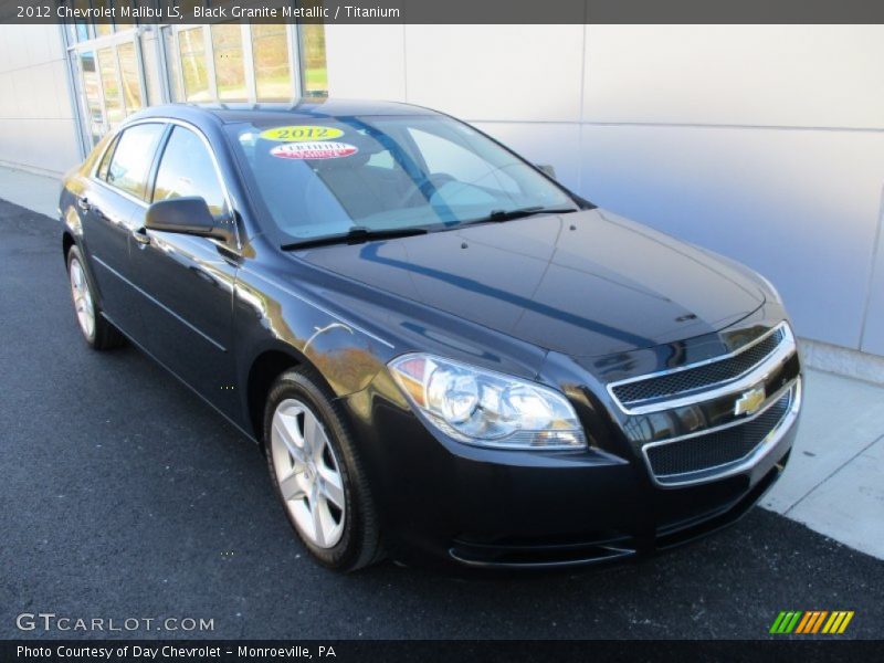 Black Granite Metallic / Titanium 2012 Chevrolet Malibu LS