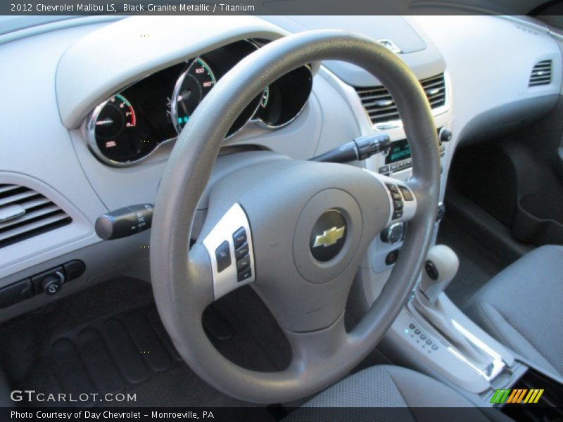 Black Granite Metallic / Titanium 2012 Chevrolet Malibu LS