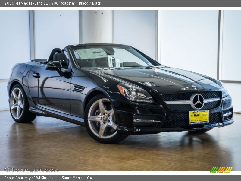 Black / Black 2016 Mercedes-Benz SLK 300 Roadster