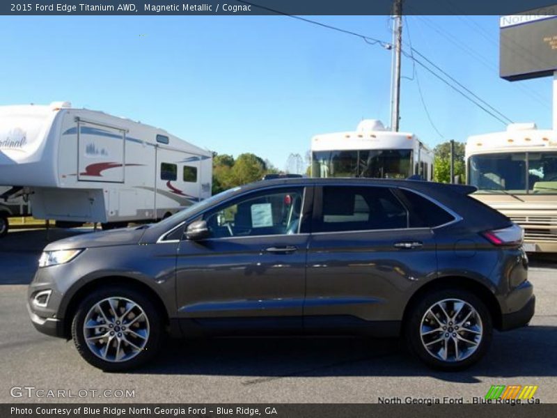 Magnetic Metallic / Cognac 2015 Ford Edge Titanium AWD