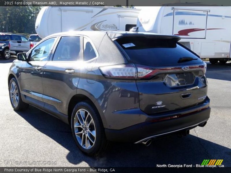 Magnetic Metallic / Cognac 2015 Ford Edge Titanium AWD