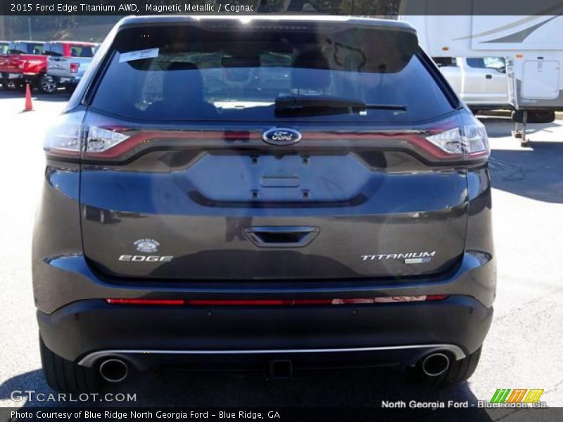 Magnetic Metallic / Cognac 2015 Ford Edge Titanium AWD