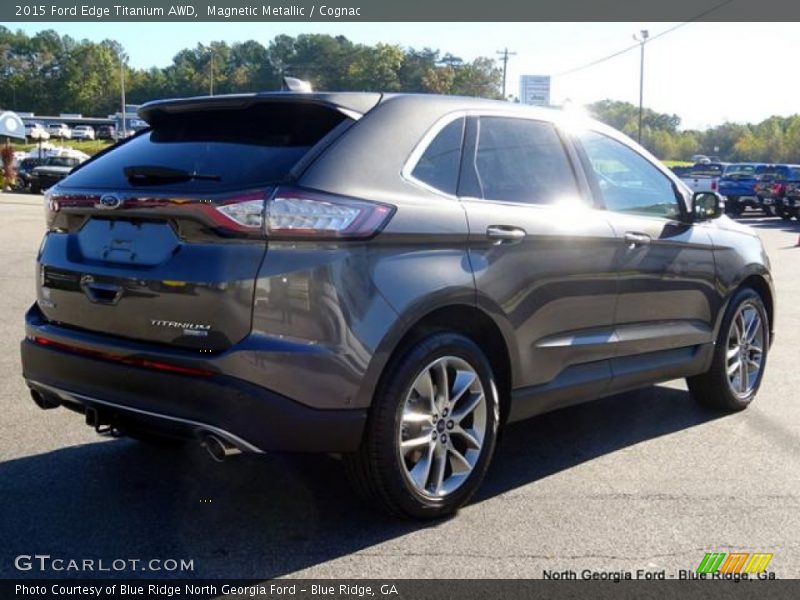 Magnetic Metallic / Cognac 2015 Ford Edge Titanium AWD