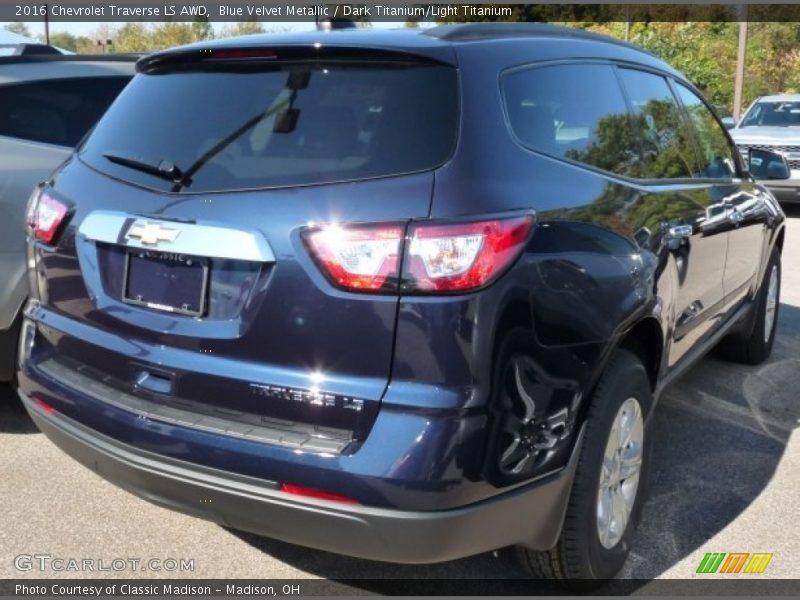 Blue Velvet Metallic / Dark Titanium/Light Titanium 2016 Chevrolet Traverse LS AWD