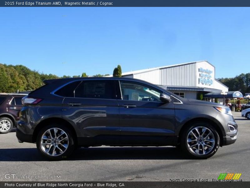 Magnetic Metallic / Cognac 2015 Ford Edge Titanium AWD