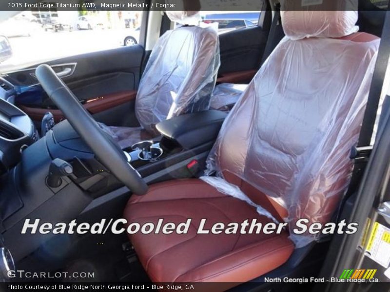 Magnetic Metallic / Cognac 2015 Ford Edge Titanium AWD