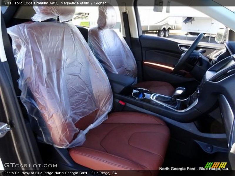Magnetic Metallic / Cognac 2015 Ford Edge Titanium AWD