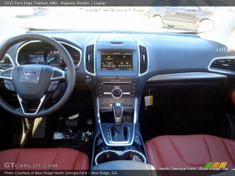 Magnetic Metallic / Cognac 2015 Ford Edge Titanium AWD