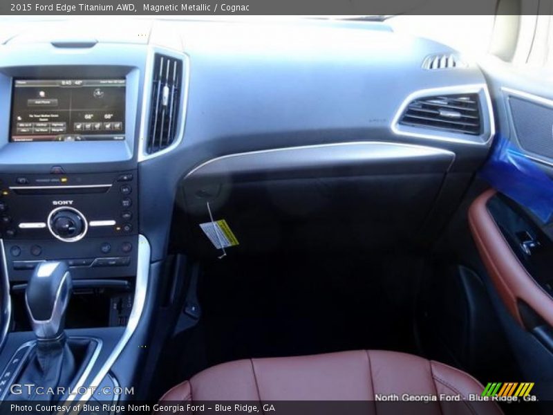 Magnetic Metallic / Cognac 2015 Ford Edge Titanium AWD