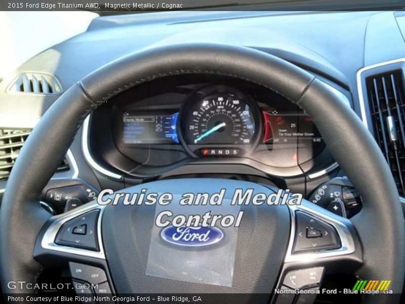 Magnetic Metallic / Cognac 2015 Ford Edge Titanium AWD