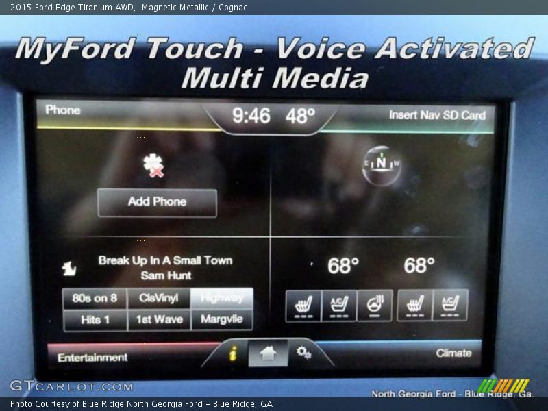 Magnetic Metallic / Cognac 2015 Ford Edge Titanium AWD